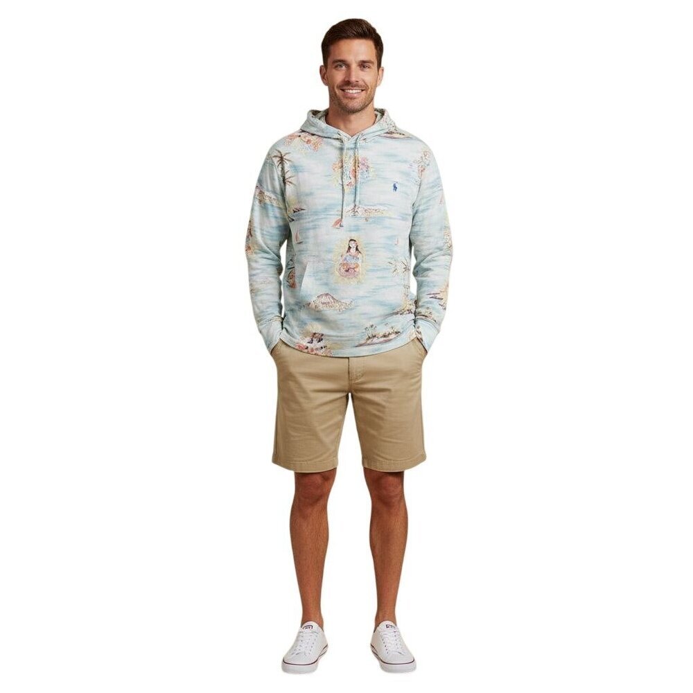 Polo Ralph Lauren Hawaiian Hula Girl Polo Bear Tropical Hoodie Size L